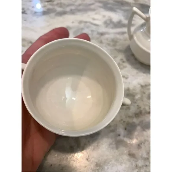 Vintage Belleek Aberdeen Kettle Pot Creamer and Bowl #Rare Find #Belleek